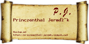 Princzenthal Jermák névjegykártya